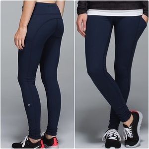navy blue lululemon leggings